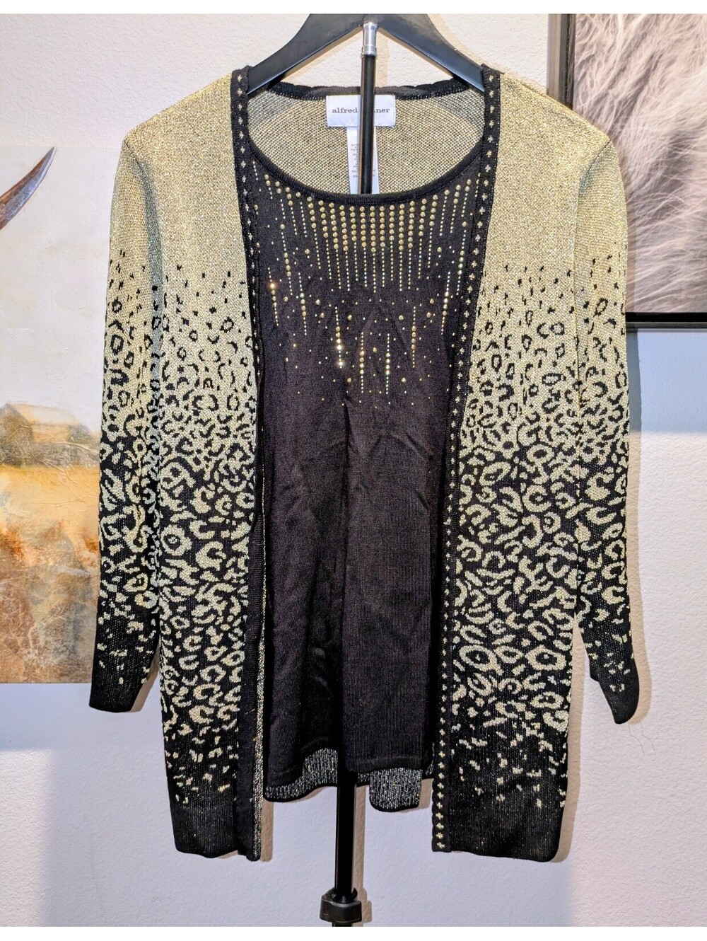Alfred Dunner metallic gold leopard small✨